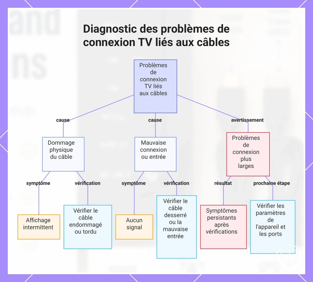 Diagnostic des problèmes de connexion TV liés aux câbles