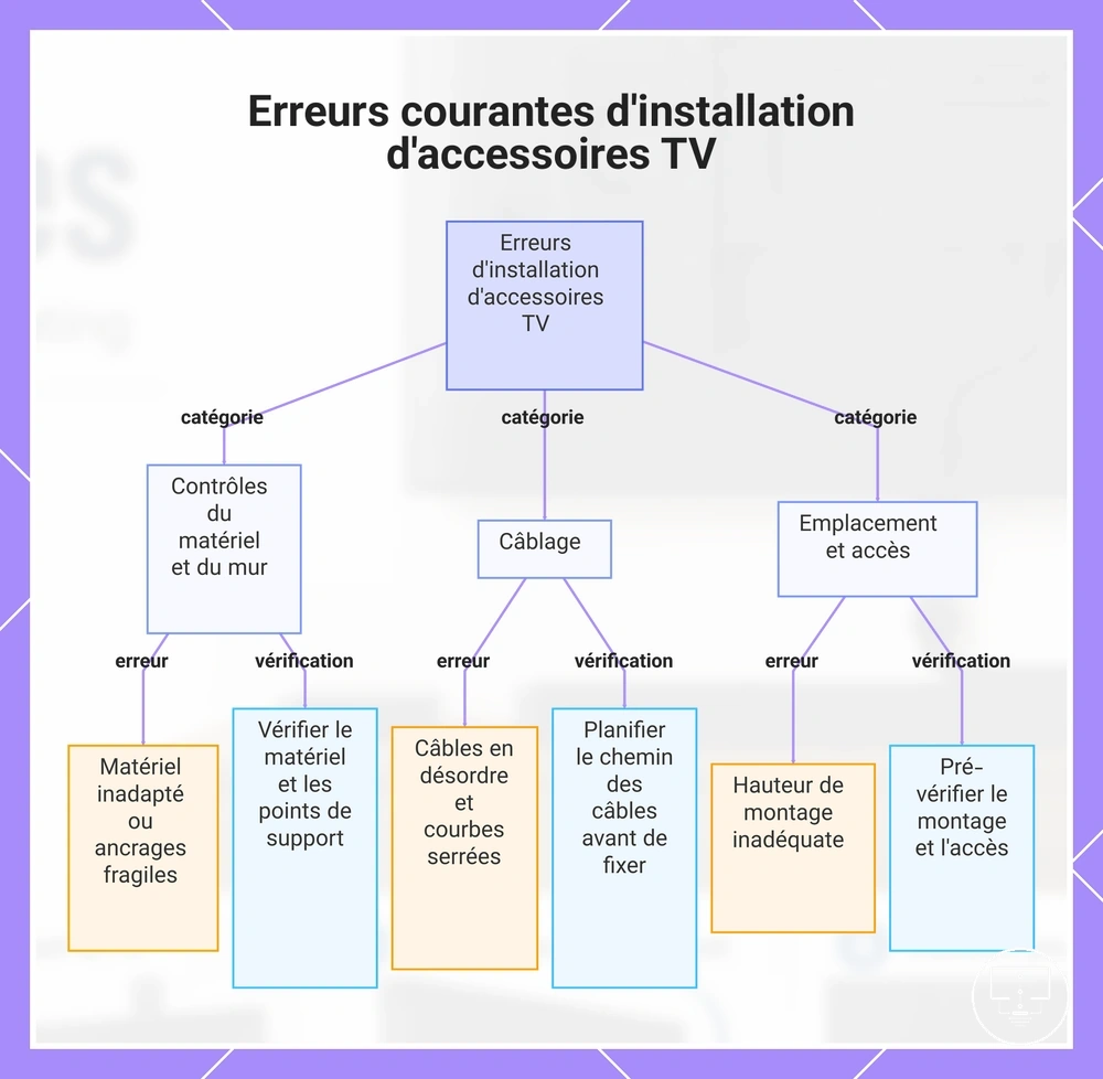 Erreurs courantes d'installation d'accessoires TV