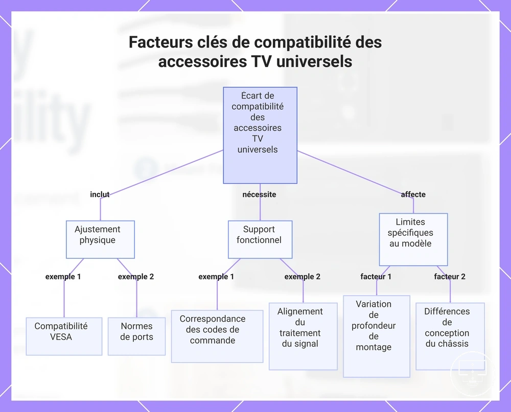 Facteurs clés de compatibilité des accessoires TV universels