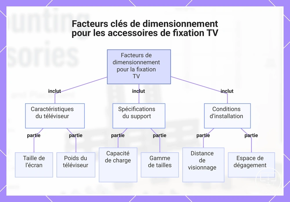 Facteurs clés de dimensionnement pour les accessoires de fixation TV