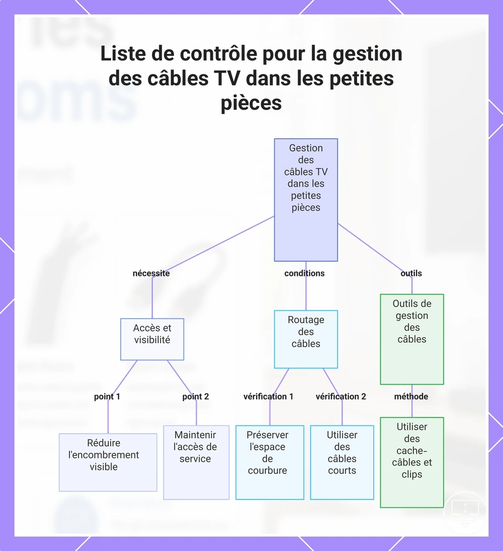 Liste de contrôle pour la gestion des câbles TV dans les petites pièces