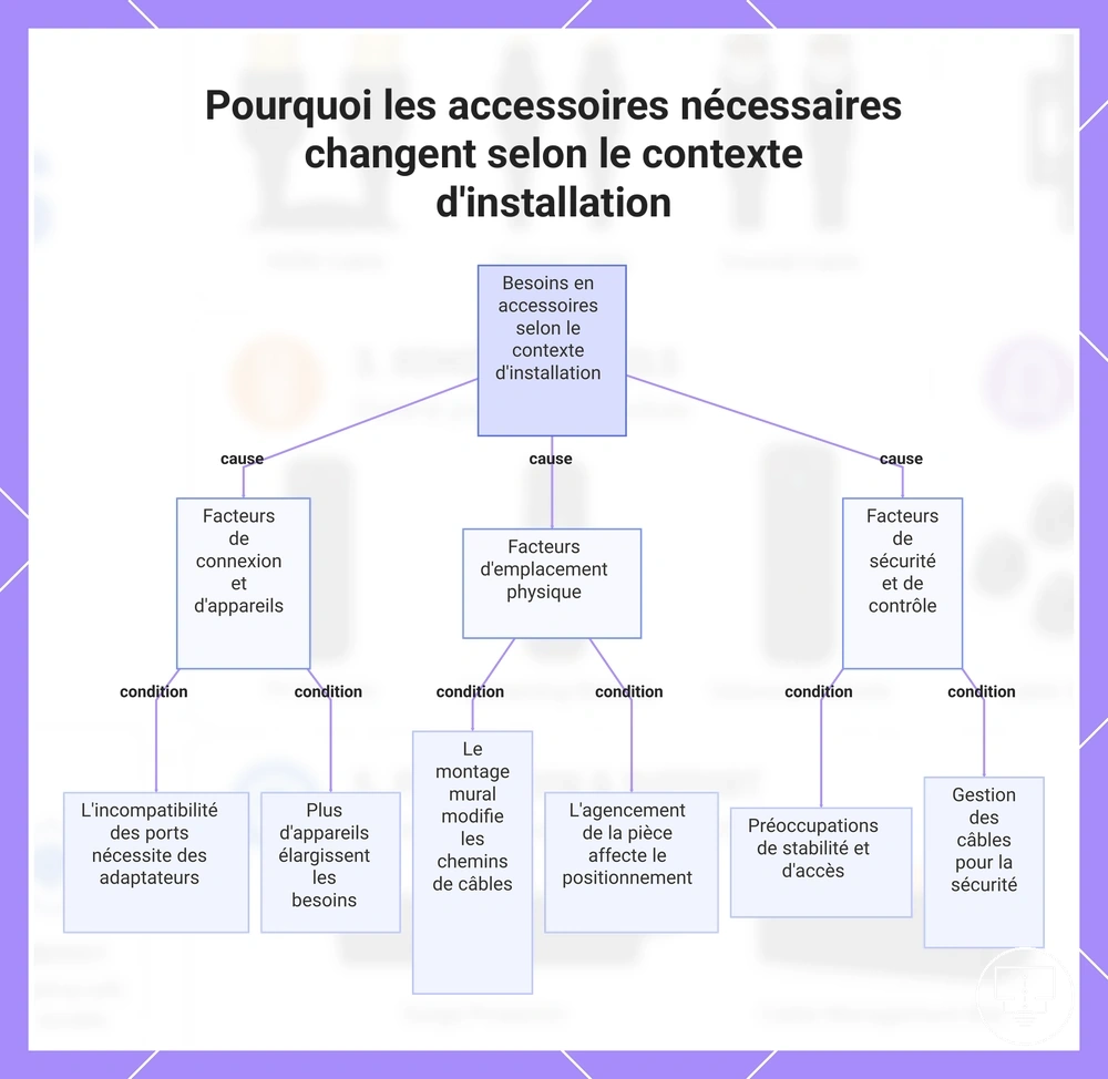 Pourquoi les accessoires nécessaires changent selon le contexte d'installation