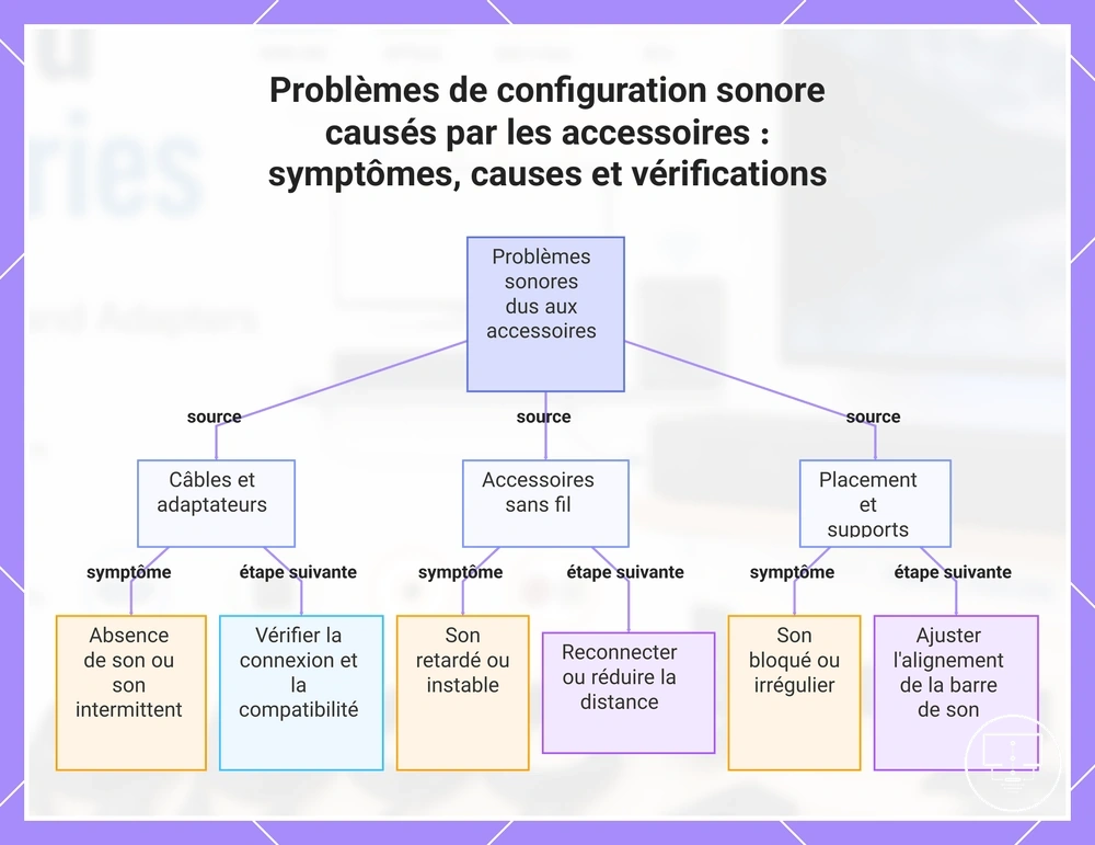 Problèmes de configuration sonore causés par les accessoires : symptômes, causes et vérifications