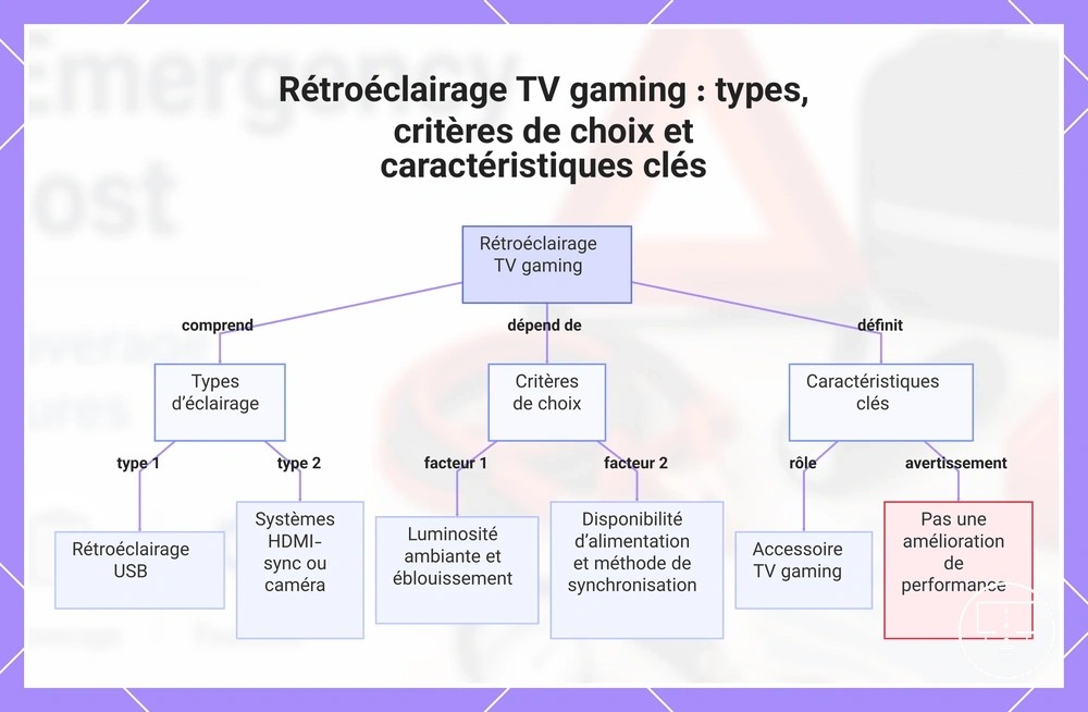 Rétroéclairage TV gaming : types, critères de choix et caractéristiques clés