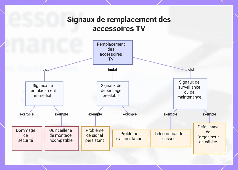 Signaux de remplacement des accessoires TV
