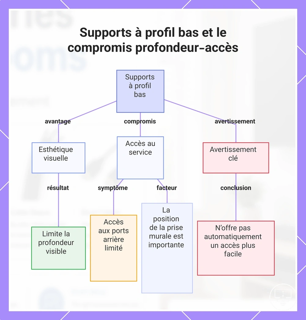 Supports à profil bas et le compromis profondeur-accès
