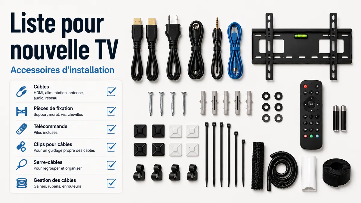 Liste des accessoires essentiels pour installer une nouvelle télévision