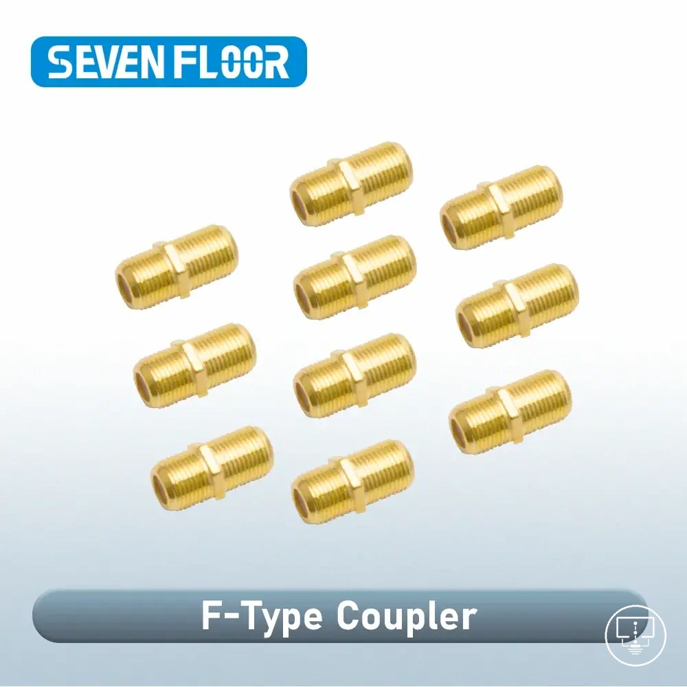 Conjunto de conectores para cabo coaxial com adaptadores fêmea para fêmea