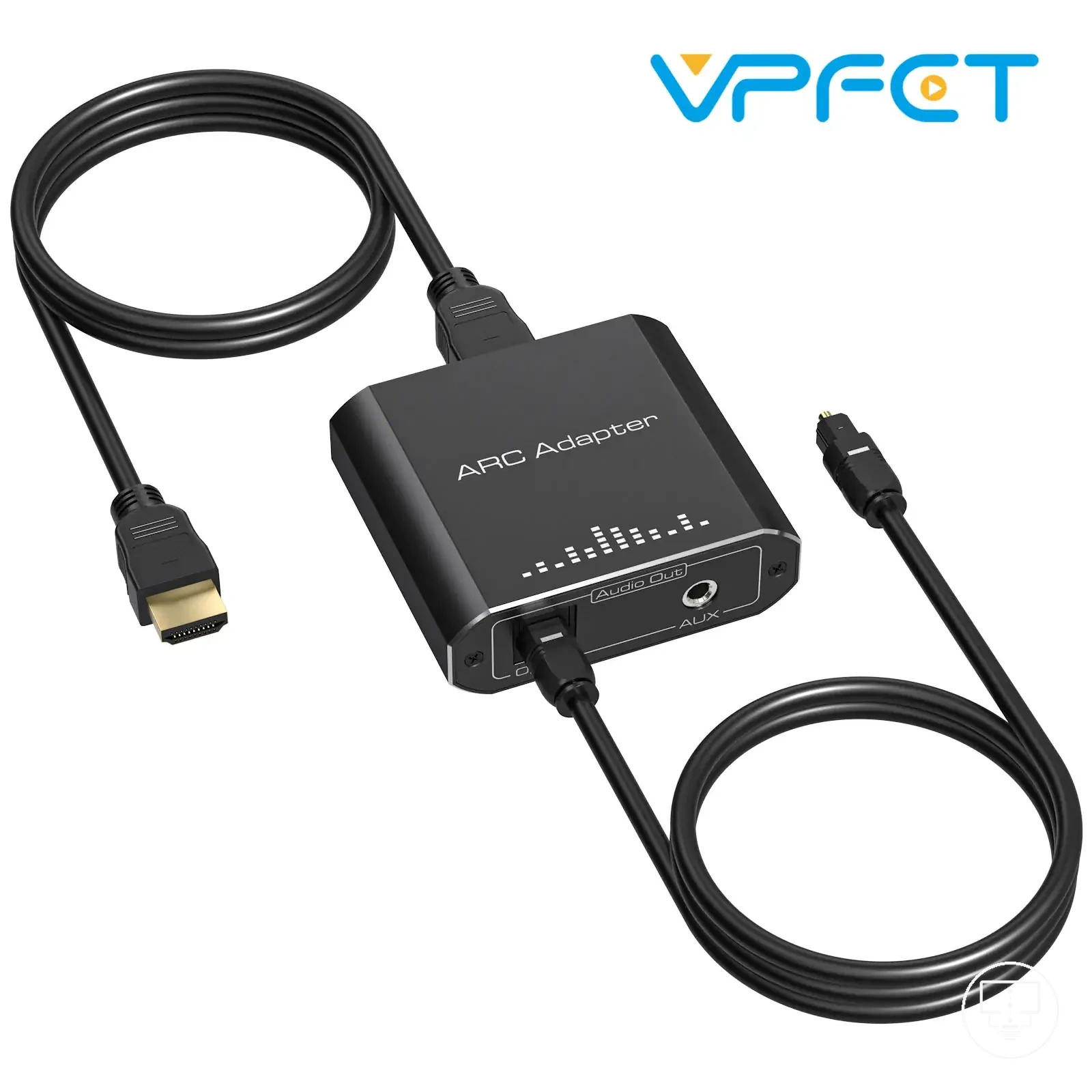 Conversor de áudio HDMI ARC com saídas óptica, coaxial e 3,5 mm