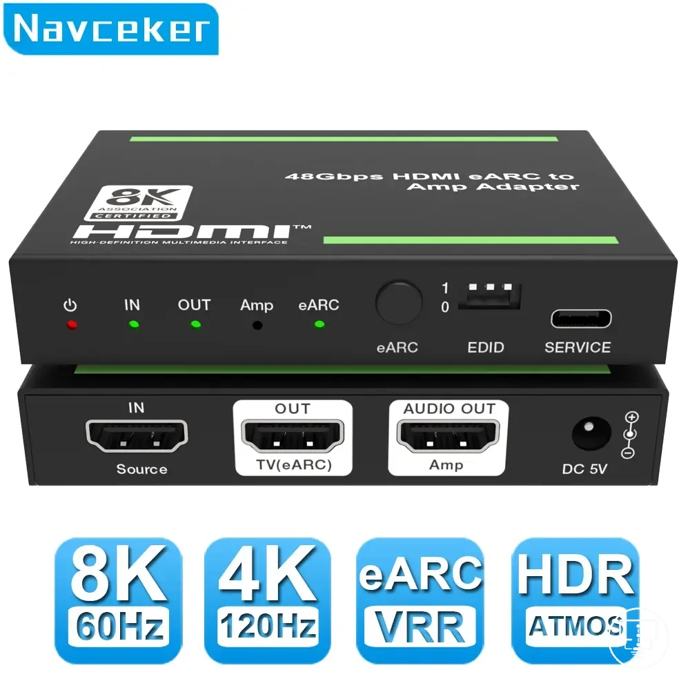 Extrator de áudio HDMI eARC para conexões de console e soundbar