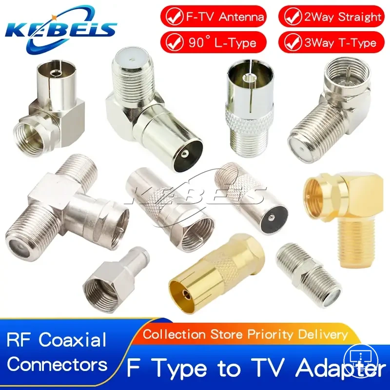 Adaptador de conector angular para plugue de antena de TV