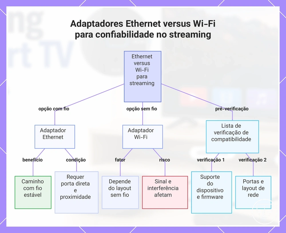 Adaptadores Ethernet versus Wi-Fi para confiabilidade no streaming