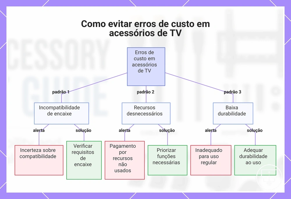 Como evitar erros de custo em acessórios de TV