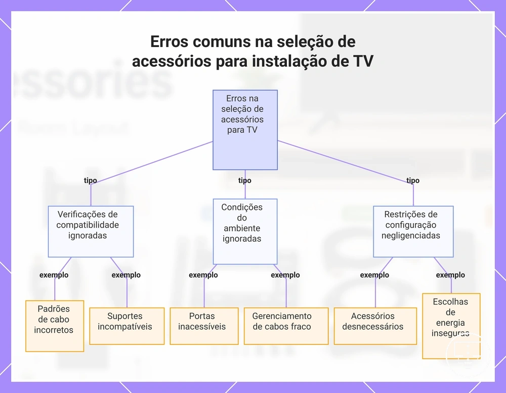 Erros comuns na seleção de acessórios para instalação de TV