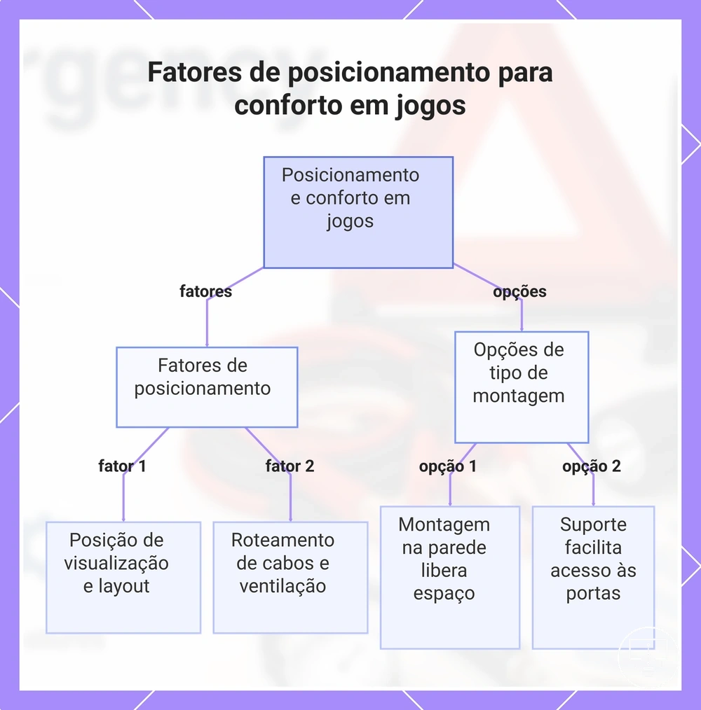 Fatores de posicionamento para conforto em jogos