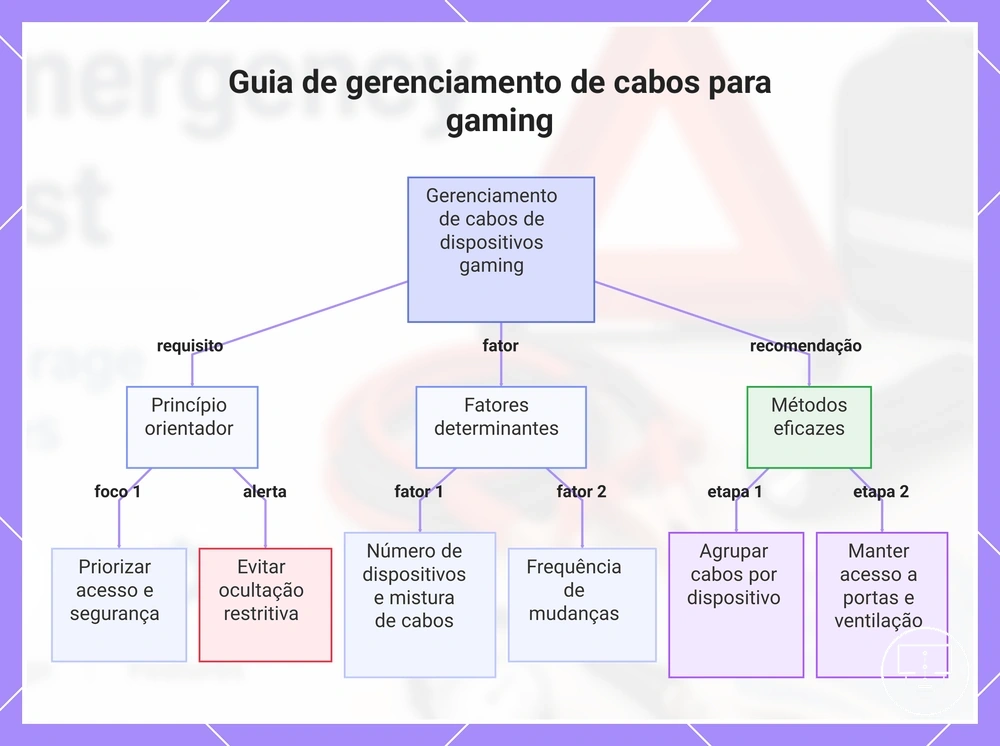Guia de gerenciamento de cabos para gaming