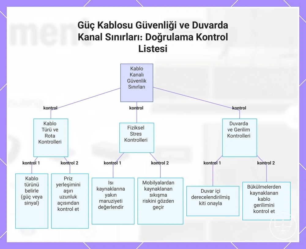 Güç Kablosu Güvenliği ve Duvarda Kanal Sınırları: Doğrulama Kontrol Listesi