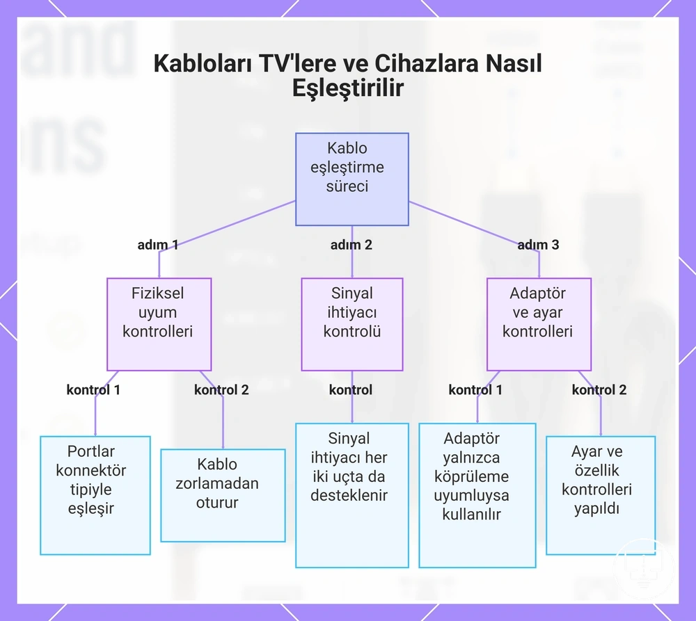 Kabloları TV'lere ve Cihazlara Nasıl Eşleştirilir