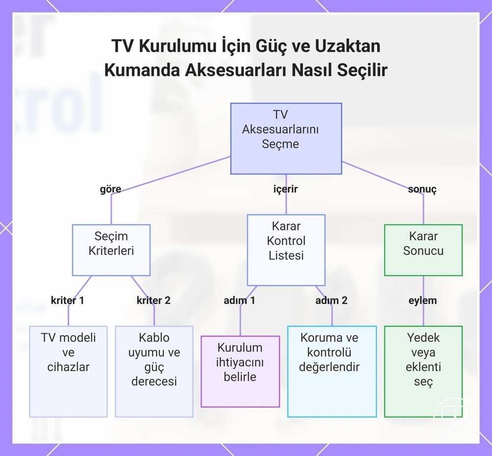 TV Kurulumu İçin Güç ve Uzaktan Kumanda Aksesuarları Nasıl Seçilir