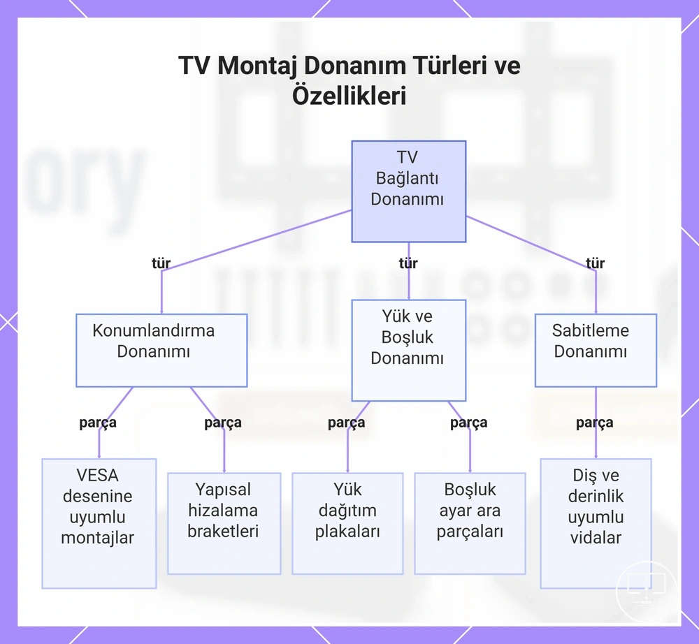TV Montaj Donanım Türleri ve Özellikleri