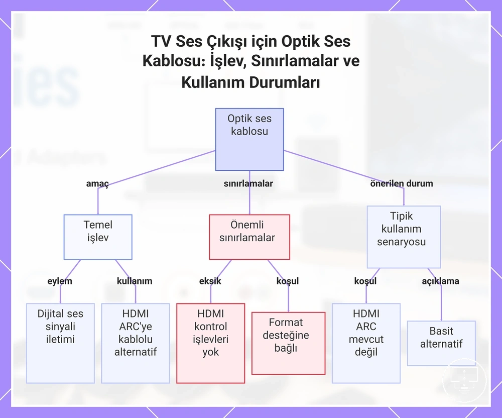 TV Ses Çıkışı için Optik Ses Kablosu: İşlev, Sınırlamalar ve Kullanım Durumları